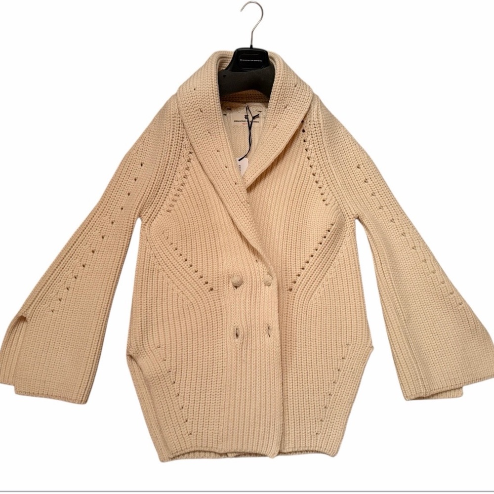 Ermanno Scervino Beige Knit Cardigan